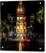 Savannah City Hall At Night Acrylic Print