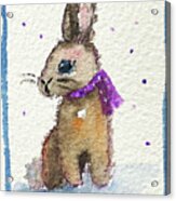 Scarf Bunny Acrylic Print