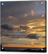 Scenic Sunset Sky In Calpe Acrylic Print