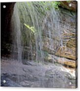 Scenic View Under Waterfall La Salle Canyon Starved Rock Il Acrylic Print