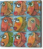 School Of Nine Fish Acrylic Print