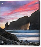 Sea Stack Sunset In Olympic National Park Acrylic Print