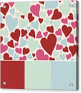 Seamless Hearts Background Acrylic Print