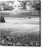 Seascape With Windy Waves During Stormy Weather. Acrylic Print