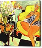 Seated Woman With Flowers By Henri Matisse 1942 Acrylic Print