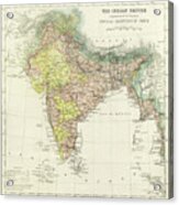 Second Edition Of The Imperial Gazetteer Of India 1885 Acrylic Print
