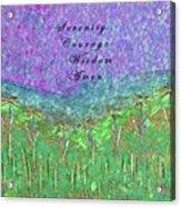 Serenity Nearby Flowers Purple Acrylic Print