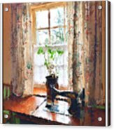 Sewing By The Window Acrylic Print