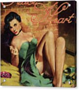 Sexy Pinup Smoking Girl Acrylic Print