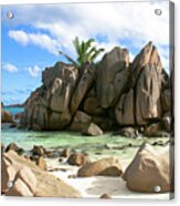 Seychelles Paradise Beach Acrylic Print