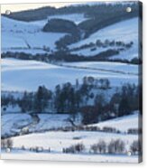 Shades Of White - Rolling Hills Acrylic Print