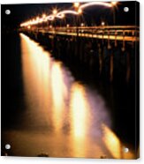 Shimmering Under The Boardwalk Vertical Frame Acrylic Print