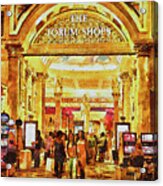 Shoppers And Gamblers Las Vegas Acrylic Print