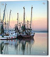 Shrimping At Mount Pleasant Sc Acrylic Print