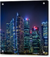 Singapore Skyline Panorama Acrylic Print