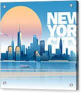 Skyline Of New York City Acrylic Print