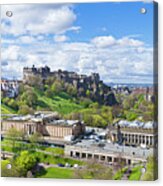 Skyline Panorama, Edinburgh Midlothian Scotland Acrylic Print