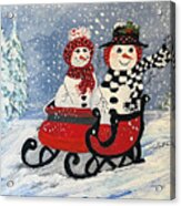 Sleighride In The Snow Acrylic Print