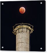 Smokestack Lunar Eclipse Acrylic Print