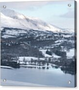 Snow Covered Mountains, The Lake District Acrylic Print