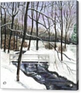 Snowy Shawnee Stream Acrylic Print