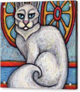 Sookie. The Hauz Katz. Cat Portrait Painting Series. Acrylic Print