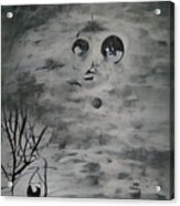 Soulful Moon Face Acrylic Print