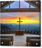 South Carolina Pretty Place Chapel Sunrise Embraced Acrylic Print