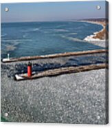 South Haven, Michigan Ice Melt In Spring Acrylic Print