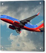 Southwest Boeing 737 Takeoff At Los Angeles Acrylic Print