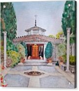 Spanish Patio. Costa Del Sol. Spain Acrylic Print