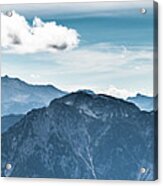 Spectacular Mountain Dachstein With Glacier In The Alps Of Austria Acrylic Print