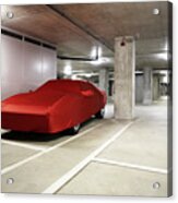 Sports Car Under Wraps Acrylic Print