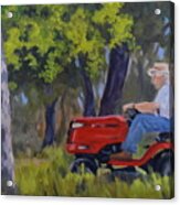 Spring Mowing Acrylic Print