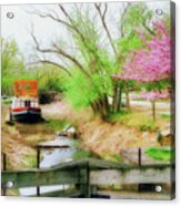 Springtime On The Canal - A Potomac Impression Acrylic Print