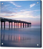 St Johns County Pier Sunrise Acrylic Print