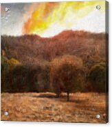 St. Joseph's Fire,  Santa Cruz Mountains, California Acrylic Print