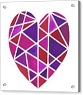 Stained Glass Heart Acrylic Print