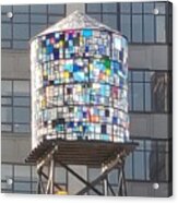 Stained Glass Watertower Acrylic Print