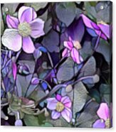Stained Glass Wildflowers Acrylic Print