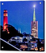 Starry Night In San Francisco Acrylic Print