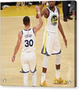 Stephen Curry And Kevin Durant Acrylic Print