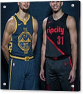 Stephen Curry And Seth Curry Acrylic Print