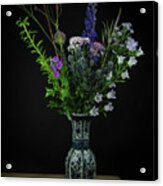 Still Life Purple In Dutch Blue Acrylic Print