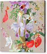 Still Life With Flowers By Jean Benner Acrylic Print
