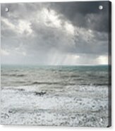 Stormy Sea And Dramatic Sky Acrylic Print