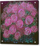 Strawberry Rose Bouquet Acrylic Print