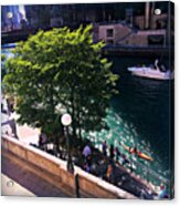 Summer Day's On The Chicago River Acrylic Print