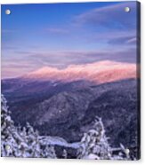 Summit Views, Winter On Mt. Avalon Acrylic Print