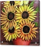Sun Flowers Acrylic Print